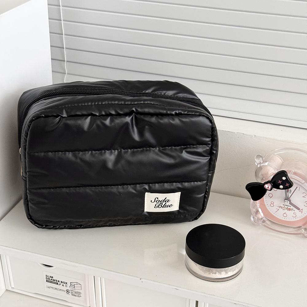Large Capacity Waterproof Makeup Handbag Travel Women Cosmetic Toiletry Storage Pouch Elegant Ladies Square Zipper Bag