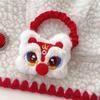 Chinese New Year Headwear Plush Lion Doll Brooch Hanfu Hair Clip Embroidery Lion Dance Hair Rope Cloth Tang Suit Hair Clip