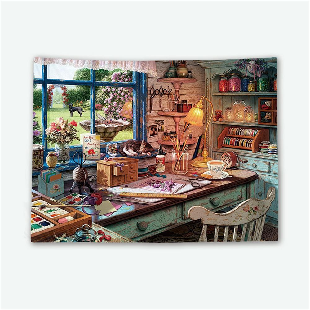 Мандала карта Таро гобелен колесо зодиака астрологическая карта и основные арканы Таро Солнце и Луна глаз настенный домашний декор