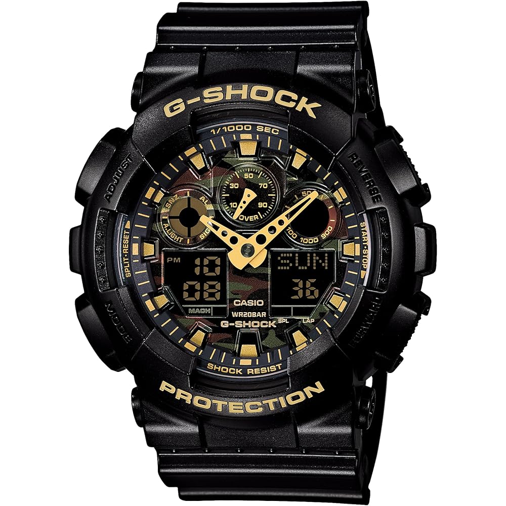 Мужские часы Casio G-Shock GA-100CF-1A9JF Черные Аналогово-цифровые Водонепроницаемые