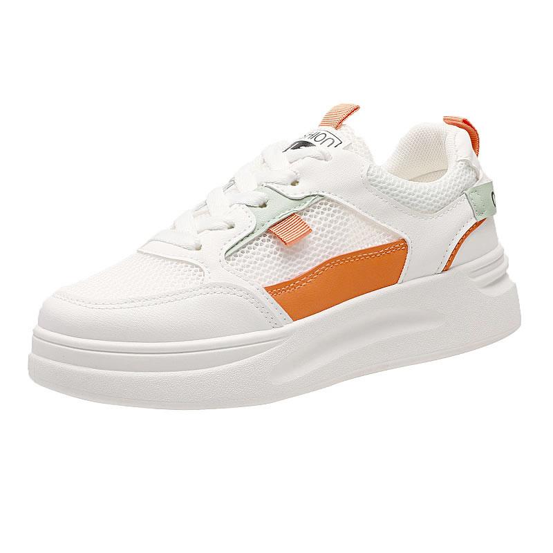 Женские кроссовки для отдыха, женские теннисные туфли, женские кроссовки на платформе со шнуровкой, женские дышащие сетчатые плоские спортивные туфли, маленькие белые туфли