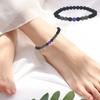Women Anklet Beautifully Simple Stylish All Match Eye-catching Women Black Stone Beads Chain Accessories