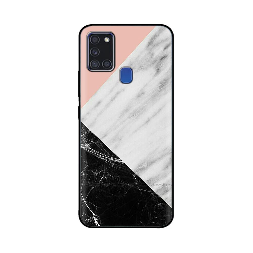 For Samsung A21S Case Silicone Back Protector Phone Soft TPU bumper Case on For Samsung Galaxy A21s GalaxyA21s A 21s a217 Cover