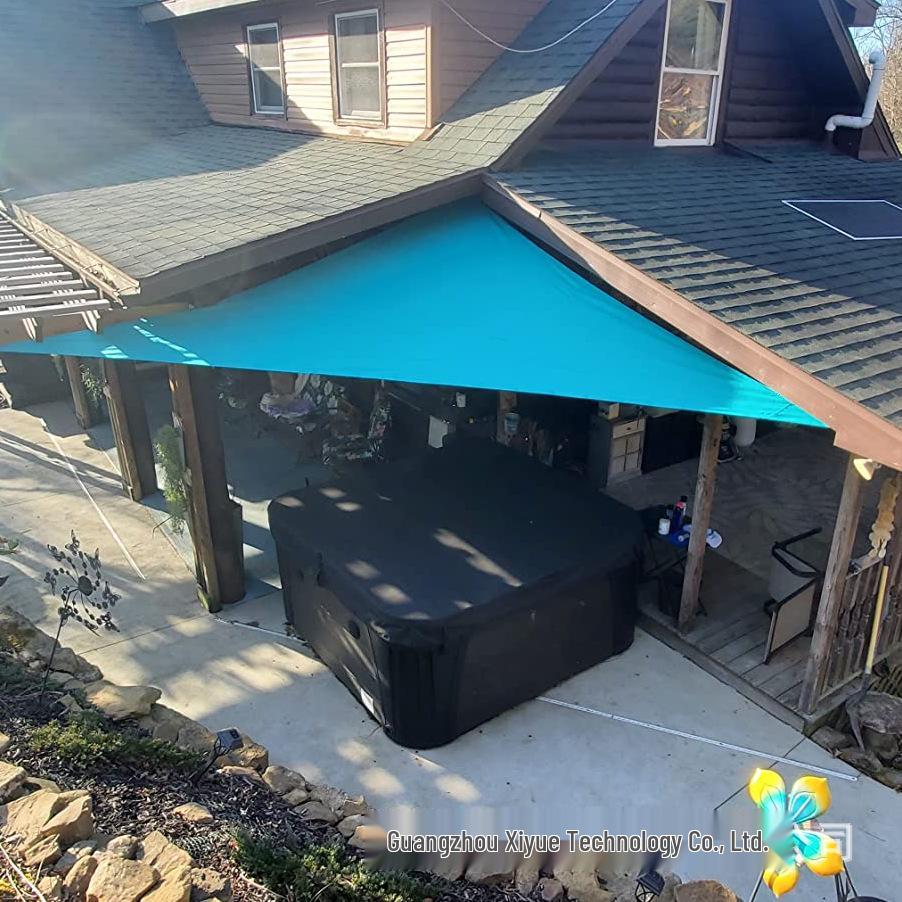 Полиэстеровый тент-парус: Уличный навес с защитой от УФ-излучения для двора и кемпинга.