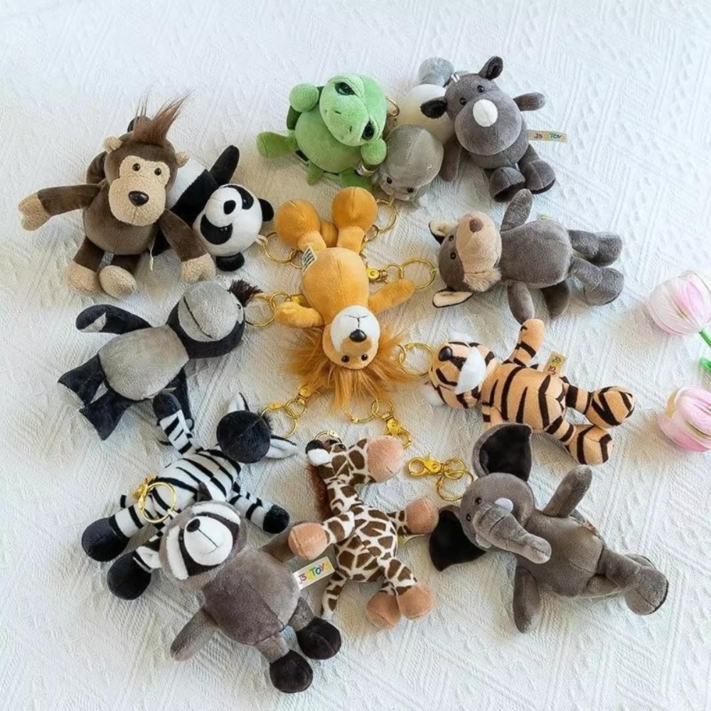 15CM Plush Keychain Cartoon Animal Plush Doll Adorable Soft Toy Keychain Bag Decoration