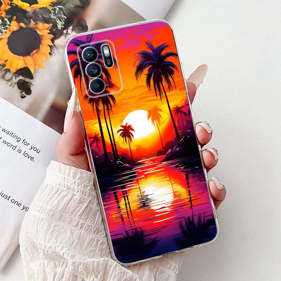 Fashion Painting Case For OPPO Reno6 Z CPH2237 Soft Silicone TPU Phone Cases For Oppo Reno 6Z 5G Back Covers Bumpers