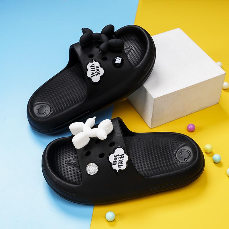 Удобные мультяшные детские тапочки для лета, домашние, надеваемые, мягкие ЭВА-тапочки