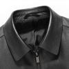 Fengxun Men's FXMR2284 Lapel Leather Jacket