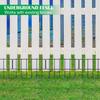 5 Pcs Animal Barrier Fence No Dig Iron Garden Fence Rustproof Metal Fences Border for Rabbits And Dogs Ground Defense Outdoor Yard Patio Protection