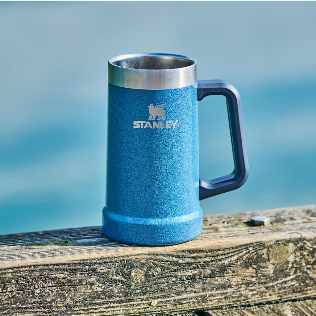 STANLEY вакуумная кружка Hammertone Lake Blue Beer Mug Пивная кружка с вакуумной изоляцией из нержавеющей стали для газированного холодного хранения на открытом воздухе, можно мыть в посудомоечной машине, гарантия