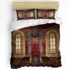 Castle Window Desk Moon Cat Book Witch Room Duvet Cover 3pcs Bedding Set Home Textile Quilt Cover Pillowcases No Sheet