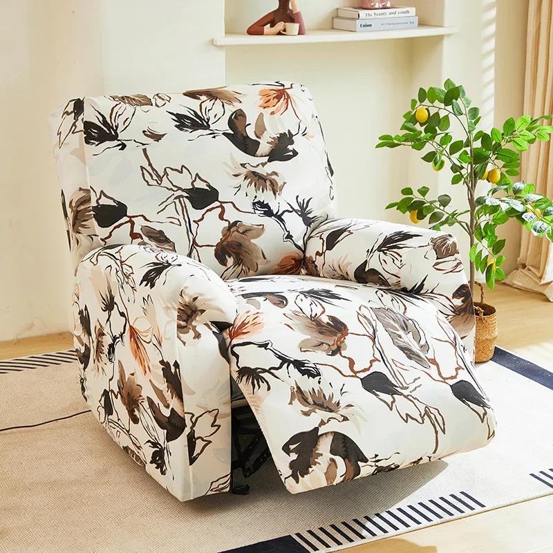 1/2/3seater Recliner Sofa Covers for Printed All-inclusive Relax Armchair Cover Stretch Couch Protector Funda 3 Plazas