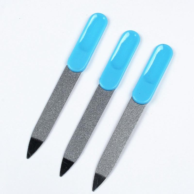 Manicure Pedicure Stainless Steel Double Sided Strong Edge Nail Files Rotary Dressers