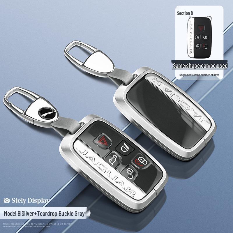 Чехол для ключа Jaguar: Корпус из алюминиевого сплава для моделей XEL, XFL, F-Pace, XJL, XF, XE, F-Type