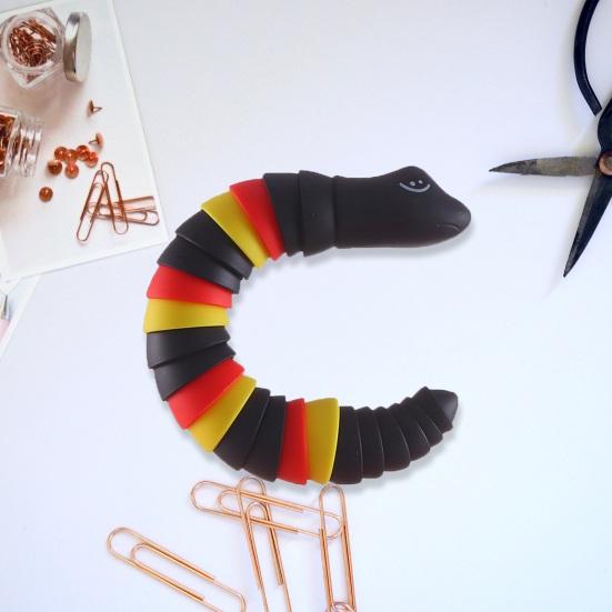 Игрушка-непоседа, гибкая, забавная, обучающая, портативная, для снятия стресса, декомпрессии, для детей и взрослых, сенсорная змея