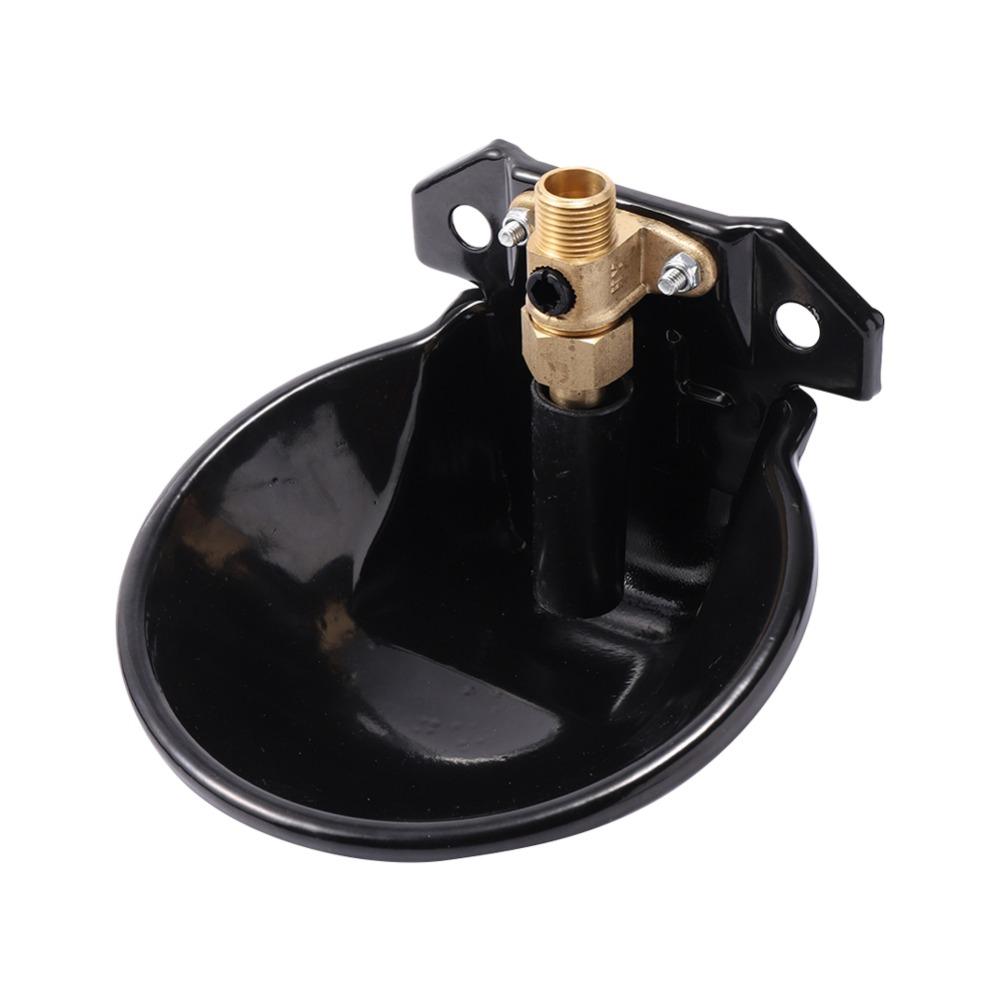 Automatic sheep water bowl cast iron drinking goat lamb drinker water bowl with copper valve 20mm pipe farm feeding equipment