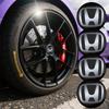 4pcs 56mm Flexible Fit Wheel Center Caps-3M Adhesive Metal Stickers Compatible  For Honda Civic Fit Jazz Accord Pilot Passport Stepwgn CRV BRV HRV