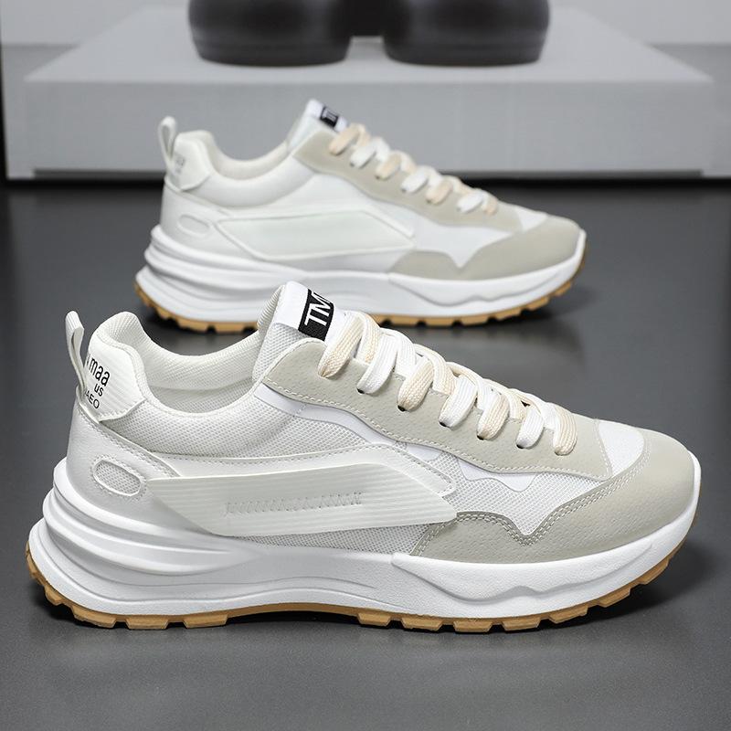 Fashion Spring and Summer New Breathable Men's Shoes with Thick Soles, Anti Slip and Wear-resistant Running Sports and Leisure Shoes
