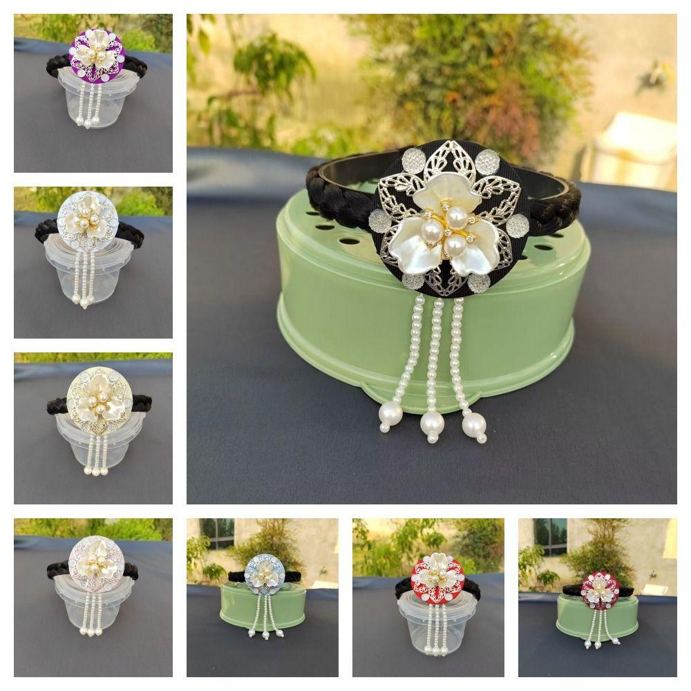 Tassel Hanbok Hairband Pearl Stage Dance Hair Hoop Sweet Korean Headband  Wedding
