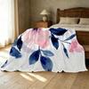 Skin-friendly Soft Flannel Throw Blanket Watercolor Floral Design, Cozy Warm Decor for Home, Dorm, Christmas & Halloween