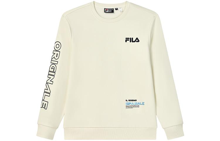 Men's Sweatshirt FILA ORIGINALE Casual Minimalist Style Knitted Fabric Logo Letter Fleece Lined Pullover,
