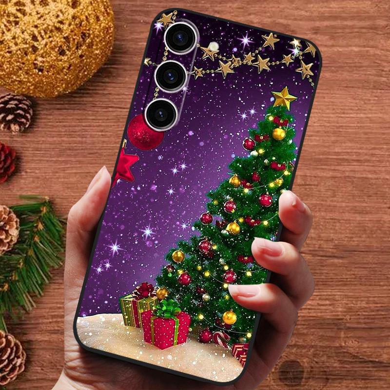 Рождественская расписная обложка для Samsung Galaxy S25 Ultra S25Plus Чехол Силиконовый Мягкий Фундас для Samsung S25 Plus Чехол для телефона s 25