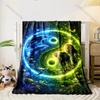 Yin and Yang harmonious animals Print Adult Children Warm Blankets Home Travel Car Soft Comfortable Suitable for all seasons