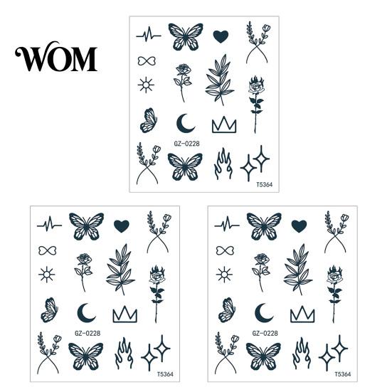 Long-lasting Temporary Tattoos 3Pcs Waterproof Tattoo Sticker for Men Women, Face Body Arm Chest Shoulder Stickers Thigh Waist Decal, Long Lasting Art