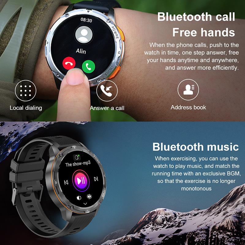 Smart Watches IP67 1.43 Inch Screen Waterproof Men's Watches Sports Watches High-definition Large-screen Low-power Waterproof Watches