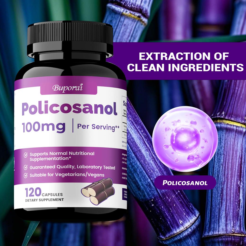 High-purity sugarcane extract capsules, 100mg sugarcane extract per serving, nutritional support, suitable for adults.