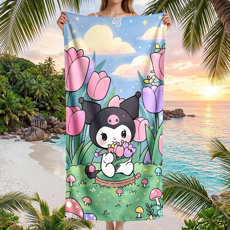 Large Beach Towel Quick Dry Absorbent Towel For Beach IndoorKuromi