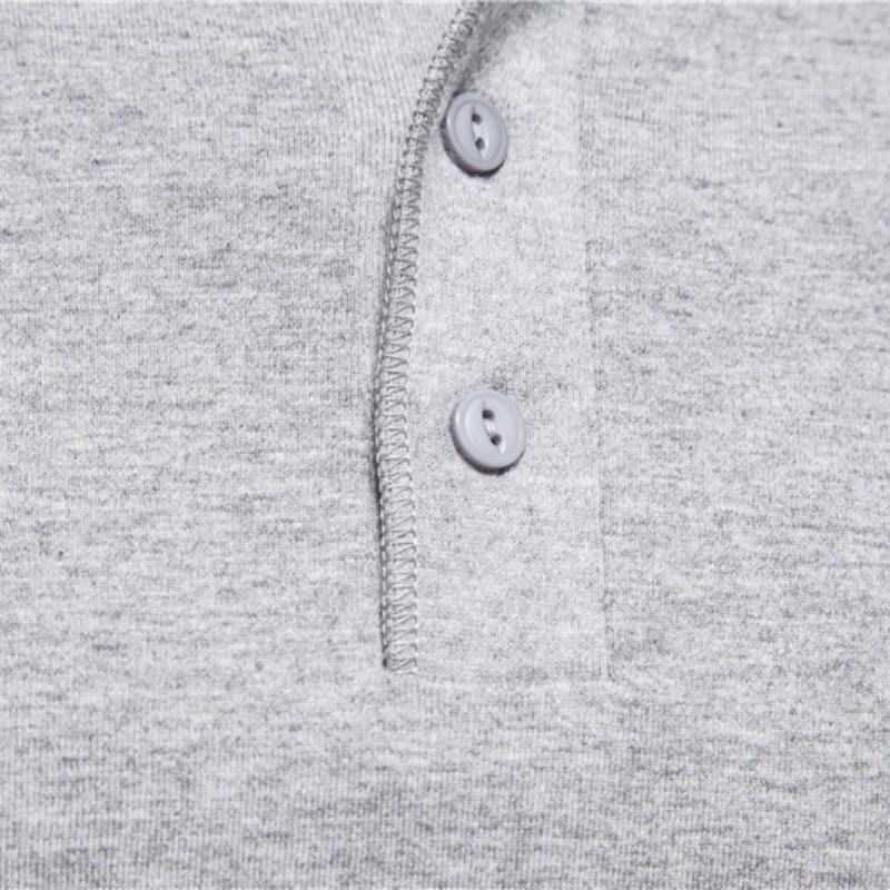 AIOPESON 100% хлопок футболка с воротником-хенли мужская повседневная высококачественная летняя мужская футболка с коротким рукавом модная базовая футболка для мужчин