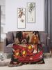 HHazbin Hotel Alastor Blanket Soft Funny Plush Throw for Outdoor Airplane Travel Flannel Bedspread Cover