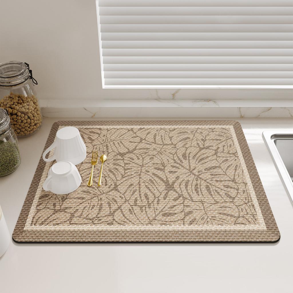 Коврик для сушки кухонной посуды, противоскользящий коврик для слива кофе, водонепроницаемый коврик для посуды, термостойкий коврик для столешницы, подставка для слива крана