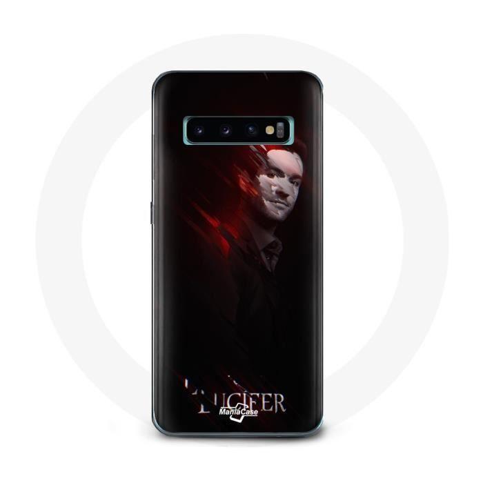 Coque pour Samsung Galaxy s10 edge Lucifer Série fond noir