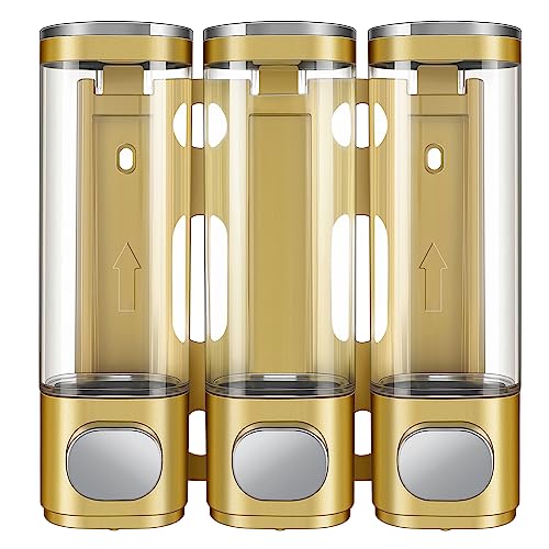 Настенный дозатор и органайзер для душа для ванной комнаты 3-в-1 - можно использовать для шампуня, кондиционера, лосьона для тела, мытья тела, ванной комнаты