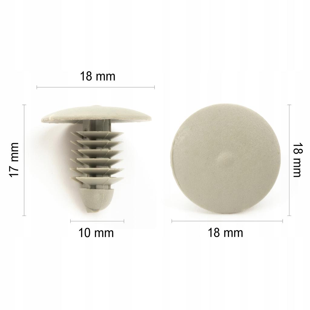 1X Spinka Kołek Tapicerki Podsufitki Osłony 10Mm