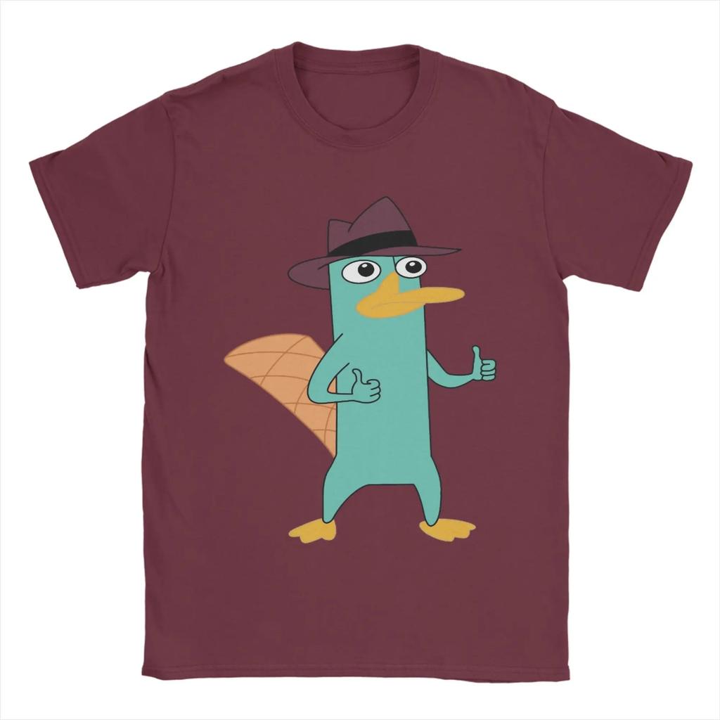 Men Agent Perry the Platypus T Shirts  Cotton Clothes Funny Short Sleeve Round Collar Tee Shirt 4XL 5XL T-Shirt