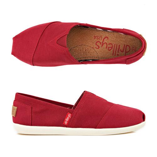 Женские эспадрильи Drilleys Merlot Red