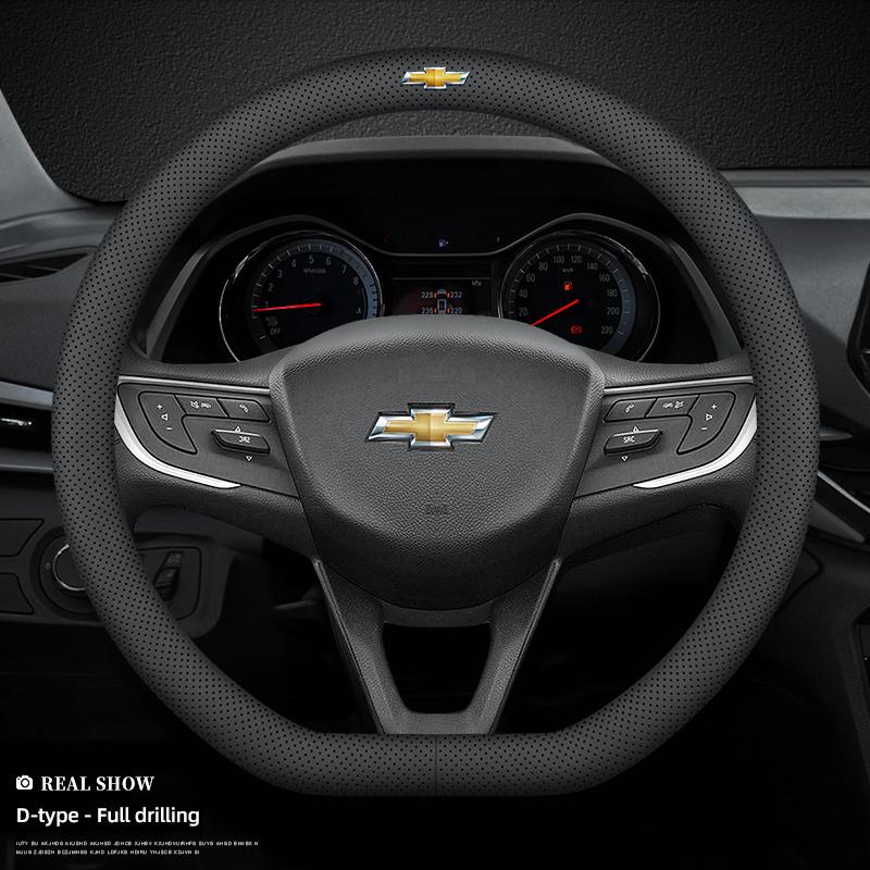 38см Наппа Кожа Антискользящая Чехол на Руль Автомобиля Для Chevrolet Spark Captiva Cruze Malibu Equinox Trax Camaro Blazer