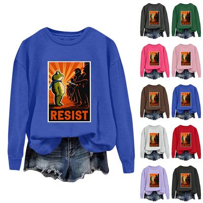 Женские модные повседневные универсальные свитшоты с длинным рукавом и круглым вырезом