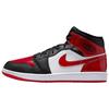 Air Jordan 1 Лакированная кожа, Кожаные кроссовки на средней высоте, Винтажные баскетбольные кроссовки, Мужские, Черно-красно-белые, HV4091-006