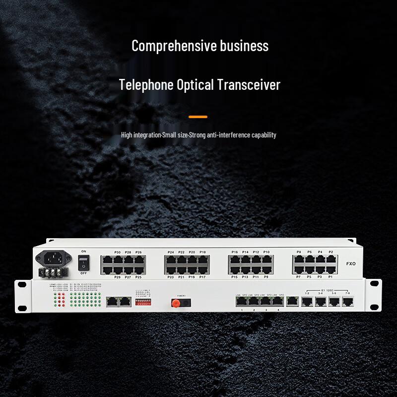 Baisende Rack-Mount 32-Channel Telephone & Multi-Ethernet Fiber Optic Multiplexer