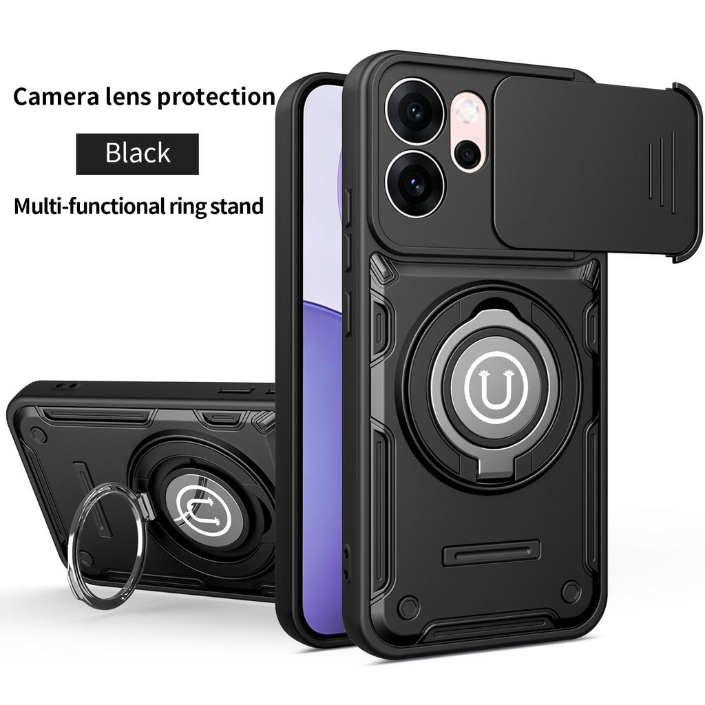 Чехол для OPPO Reno14 F Чехол Oppo Reno 15F 14F Магнитный Бронированный Чехол с Держателем-Кольцом Magsafe Беспроводная Зарядка Чехол для Телефона