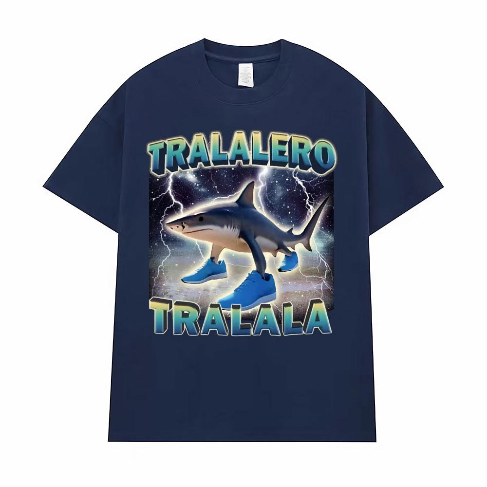 Tung Tung Tung Sahur Bombardiro Crocodilo Funny Meme T-shirt Men Women Italian Brainrot Tralalero Tralala Loose Men's T Shirts