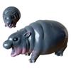 Moo Deng Hippo Figure, Hippo Resin Ornaments,Portable Hippopotamus Figurine Model, Figurine Small Tabletop Statue