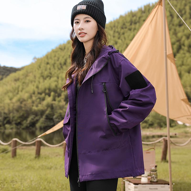 Women Mens Lightweight Hooded Waterproof Rain Jacket Breathable Raincoat Shell for Outdoor Mountain Hiking