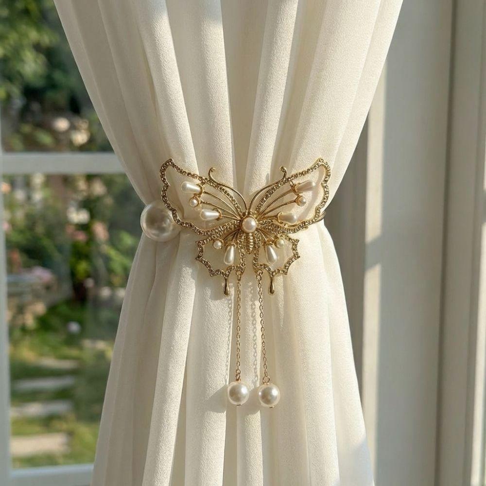 Gold Butterfly Curtain Buckle Metal Curtain Holdbacks Stylish Curtains Tie Rope Home Decor
