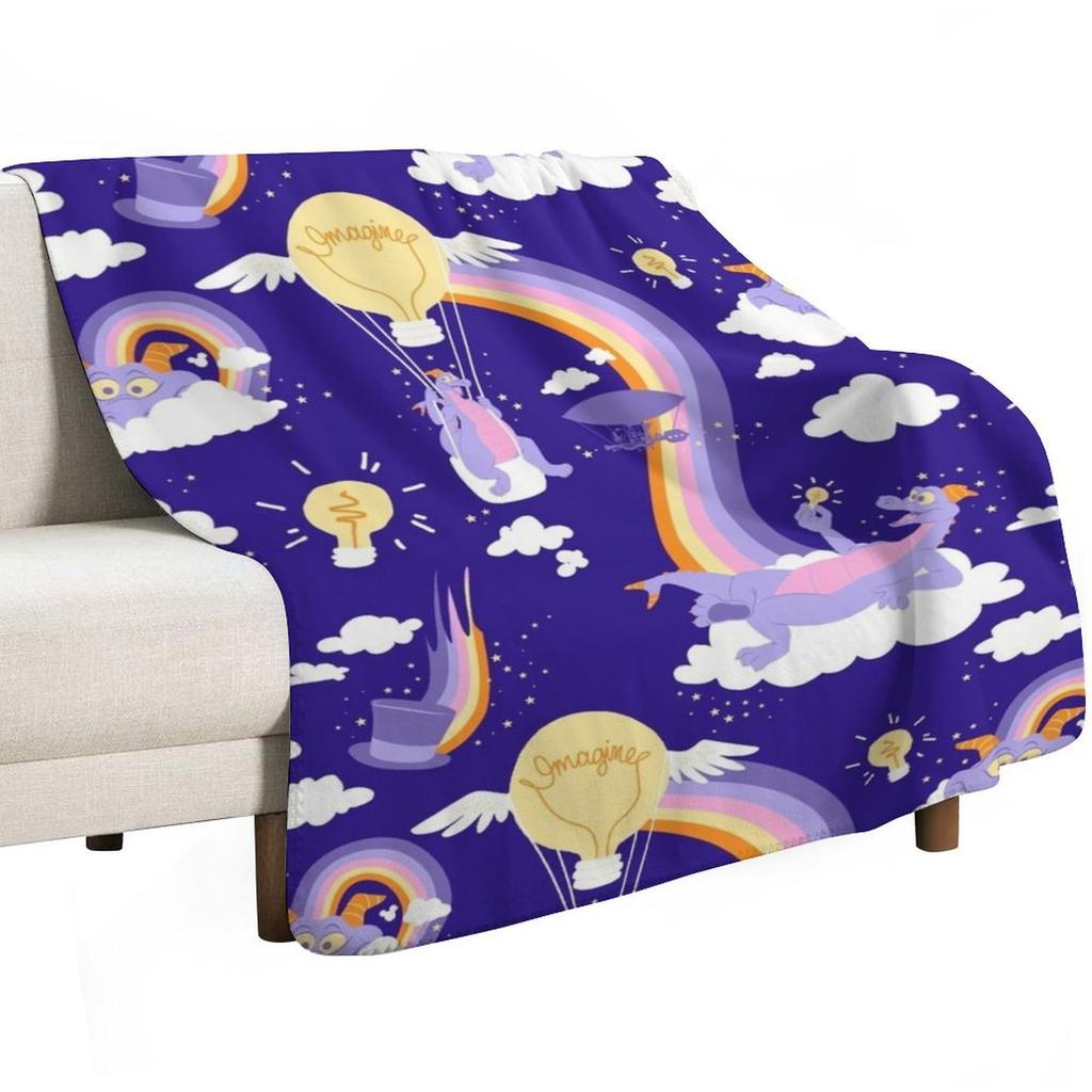 Figment pattern Throw Blanket Color Fast Cozy Throw Blanket
