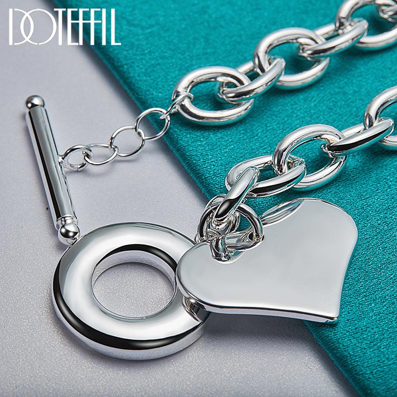 Браслет-сердце из стерлингового серебра 925 пробы, свадебные украшения